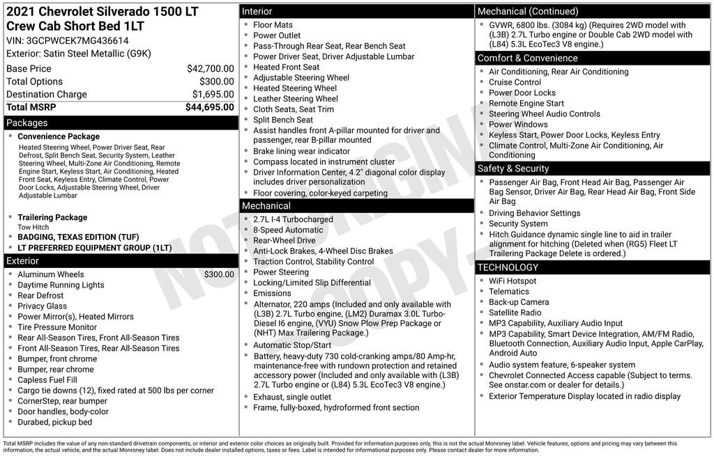 chevrolet silverado 1500 2021 3GCPWCEK7MG436614 image chevrolet silverado 1500 2021 3GCPWCEK7MG436614 image